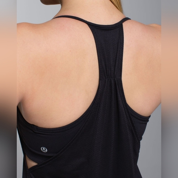 Lululemon No Limit Tank Black No Size Dot Looks Like A 6 - Picture 5 of 12